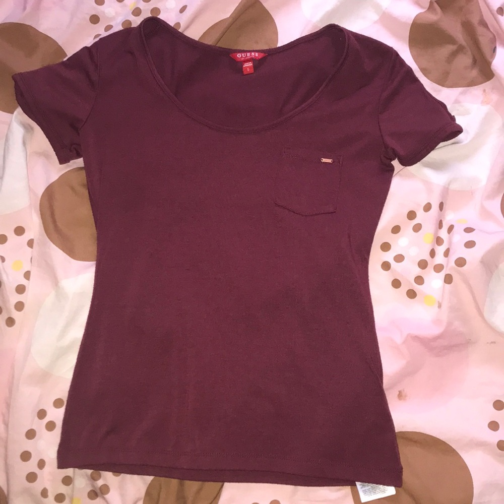 Maroon lowcut top